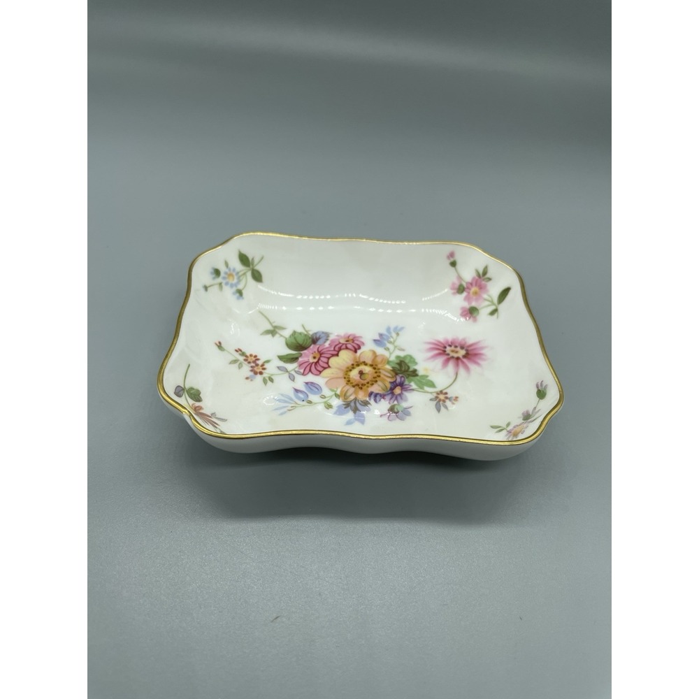 Vintage ROYAL CROWN DERBY England‎ Posies Porcelain Trinket Dish Floral Rose